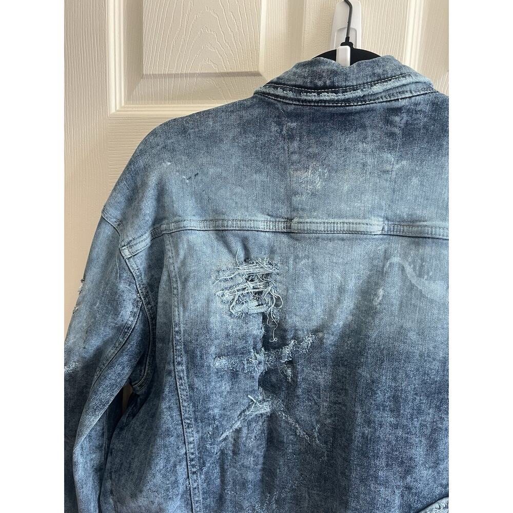 JORDAN CRAIG Men's Legacy Edition Deconstructed Distressed Denim Jacket Sz XL - Picture 10 of 16